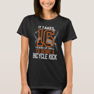 Camiseta Jogador de Futebol do Bicicleta Kick Scoring 16º A
