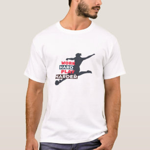 Camiseta Jogador De Futebol Do Duro De Trabalho, Jogador De