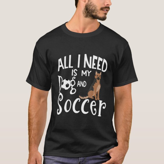 Camiseta Jogador de futebol do german shepherd (Frente)