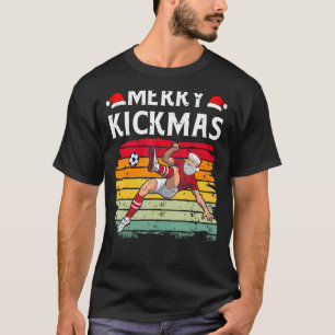 Camiseta Jogador de futebol do Kickmas da feliz de Natal