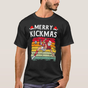 Camiseta Jogador de futebol do Kickmas da feliz de Natal