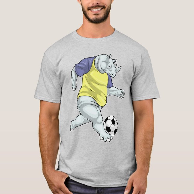 Camiseta Jogador de futebol do Rhino (Frente)