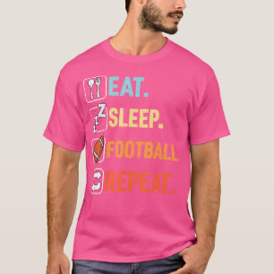 Camiseta Jogador de futebol Engraçado Repetiu o Sono