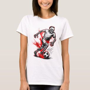 Camiseta Jogador de Futebol Esqueleto - Fantasma Assustador