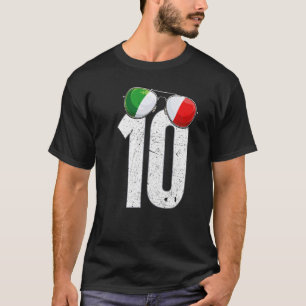 Camiseta Jogador de futebol italiano nº 10 Bandeira italian