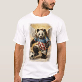 Camiseta Jogador de Futebol Jamaicano Panda em um