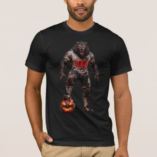 Camiseta Jogador de Futebol Lobisomem Arte de Terror de Hal