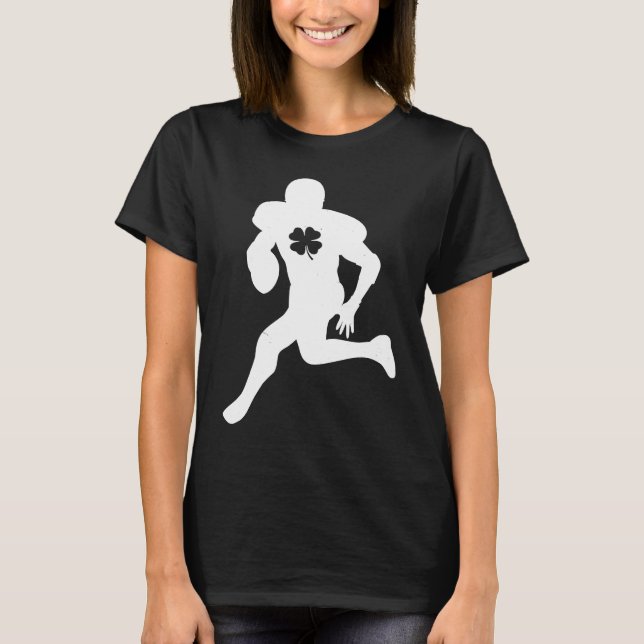 Camiseta Jogador de futebol Lucky Shamrock C Dia de São Pat (Frente)