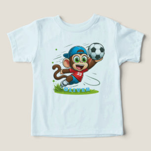 Camiseta Jogador de Futebol Macaco Fofo