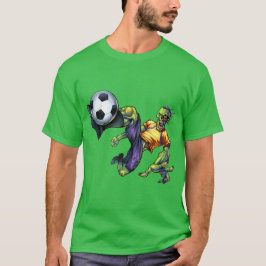 Camiseta Jogador de futebol masculino do Zombie Scary Hallo
