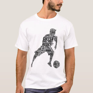 Camiseta Jogador de Futebol Meninos Homens Crianças