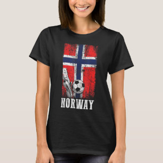 Camiseta Jogador de futebol norueguês Patriótico, Bandeira 