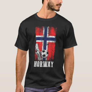 Camiseta Jogador de futebol norueguês Patriótico, Bandeira 