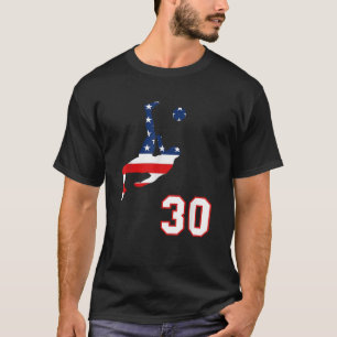 Camiseta Jogador de futebol número 30 com bandeira american