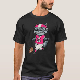 Camiseta Jogador de futebol Raccoon, selvagem de lixo anima