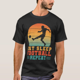 Camiseta Jogador de futebol repetitivo de futebol do Eat Sl
