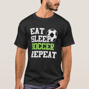 Camiseta Jogador de Futebol Repetitivo Do Sleep