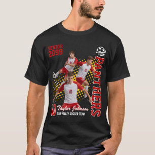 Camiseta Jogador de Futebol Sênior Colagem de Foto Personal