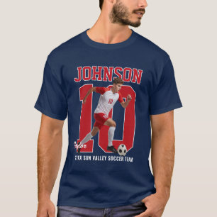 Camiseta Jogador de Futebol Sênior Número Foto Personalizad