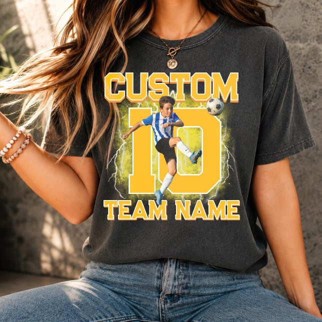 Camiseta Jogador de futebol sênior personalizado, nome e nú (Criador carregado)