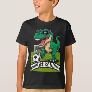 Camiseta Jogador de Futebol Soccersaurus Dinosaur T-rex F