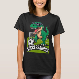 Camiseta Jogador de Futebol Soccersaurus Dinosaur T-rex Gol