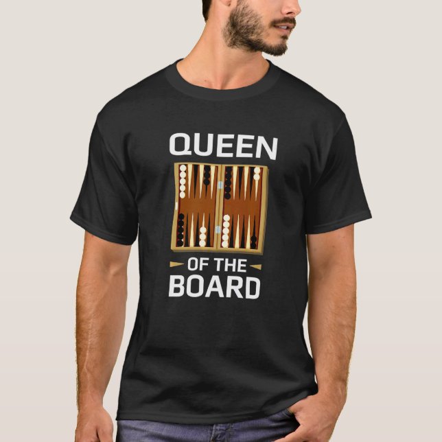 Camiseta Jogador de gamão: Rainha do Conselho Backgammo (Frente)