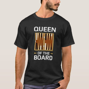 Camiseta Jogador de gamão: Rainha do Conselho Backgammo