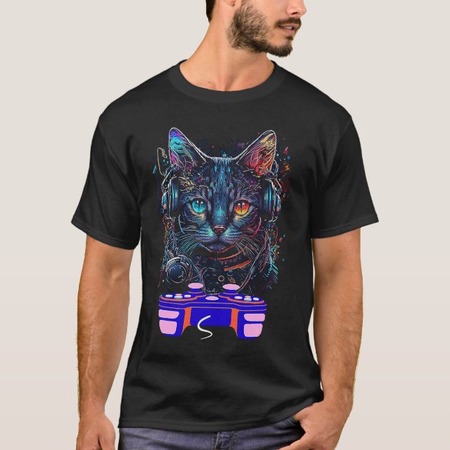 Camiseta Jogador De Gatos Rex Alemão Jogador De Gatos (Frente)