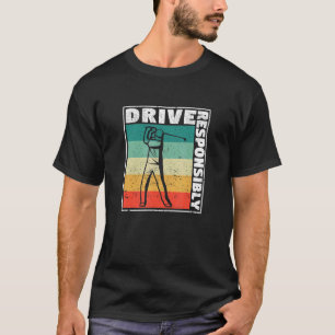 Camiseta Jogador de Golfe Atirando Golfe Humor Drive Respon