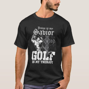 Camiseta Jogador de Golfe Cristão Engraçado, Jesus Cristo D