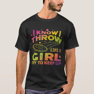 Camiseta Jogador De Golfe De Disco Golfe Para Meninas 3