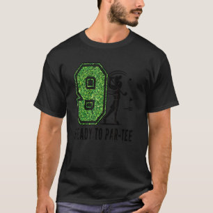 Camiseta Jogador de Golfe de Nove Anos, Aniversário