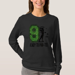 Camiseta Jogador de Golfe de Nove Anos, Aniversário