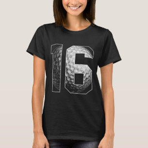 Camiseta Jogador de Golfe do Aniversário do 16 Anos Golf