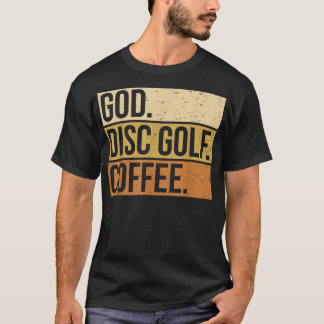 Camiseta Jogador de Golfe do Disco Cristão Dizendo Deus. Go