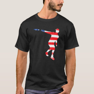 Camiseta Jogador de golfe Frisbee Disco Frisbee Silhouette