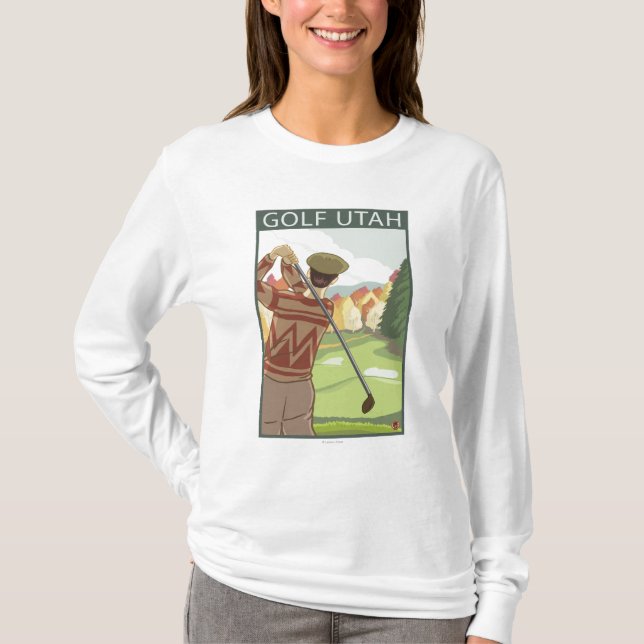 Camiseta Jogador de golfe SceneUtah (Frente)
