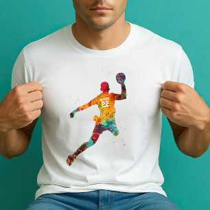Camiseta Jogador de Handebol Colorido