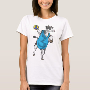 Camiseta Jogador de handebol de vaca Esportes Handebol