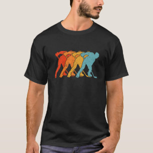 Camiseta Jogador de Hockey Retro Hockey com Hockey Retro-Ho