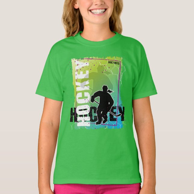 Camiseta Jogador de Hóquei Abstrato (Frente)