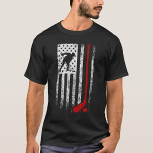 Camiseta Jogador de hóquei Bandeira Americana USA Patriótic