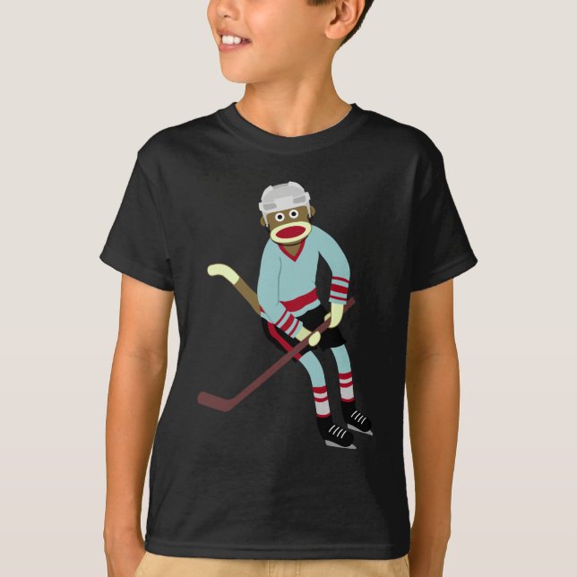 Camiseta Jogador de hóquei do macaco da peúga (Frente)