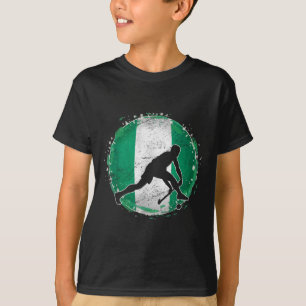 Camiseta Jogador de Hóquei em Campo Nigéria Bandeira Nigeri