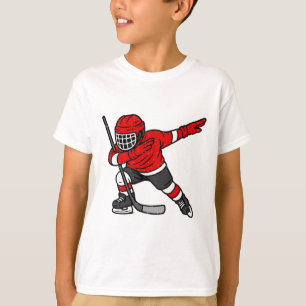 Camiseta Jogador de Hóquei no Gelo Dabbing Esportes Atleta