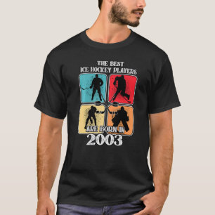 Camiseta Jogador de Hóquei no Gelo de 19 anos 2003 19º aniv