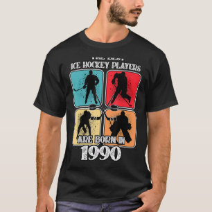 Camiseta Jogador de Hóquei no Gelo de 32 anos de 1990 32º a
