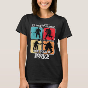 Camiseta Jogador de Hóquei no Gelo de 40 anos, 1982, aniver