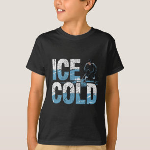 Camiseta Jogador de hóquei no gelo frio da lagoa